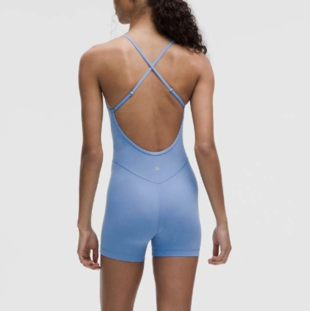 Lululemon Align Cross-Back Bodysuit 4" Pool Party NWT - Picture 2 of 8